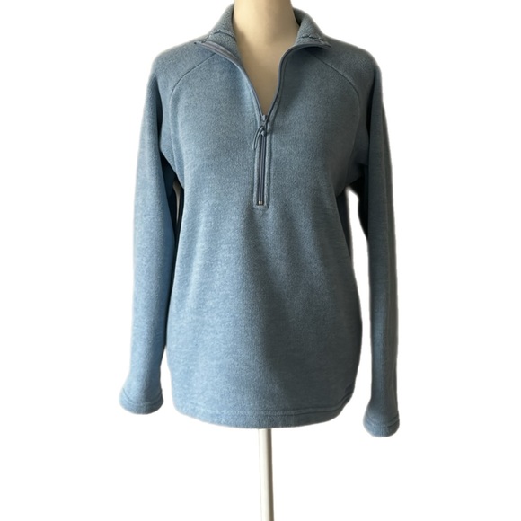 Mountain Equipment Polartek Co-Op Soft Zip T-Neck Light Blue Pullover Fleece - Picture 2 of 10